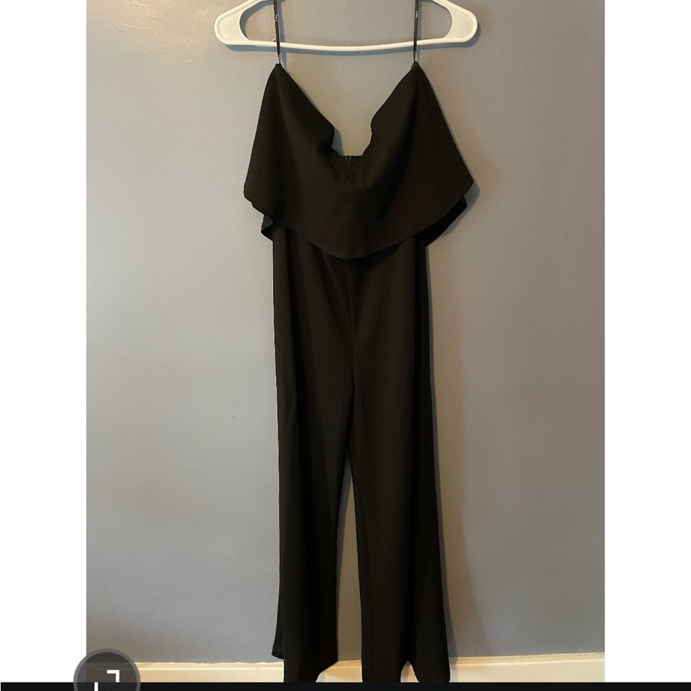 Lulus Black Strapless Jumpsuit